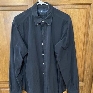 Ralph Lauren Classic Fit Button-Down Men's Large Black Shir